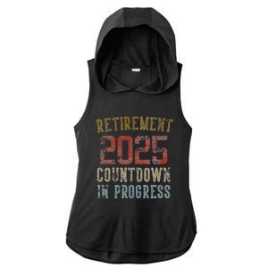 Retirement 2025 Countdown In Progress Retired 2025 Gift Ladies PosiCharge Tri-Blend Wicking Draft Hoodie Tank