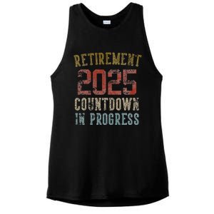 Retirement 2025 Countdown In Progress Retired 2025 Gift Ladies PosiCharge Tri-Blend Wicking Tank