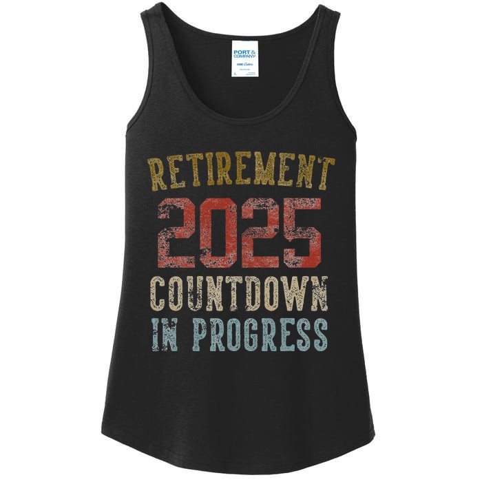 Retirement 2025 Countdown In Progress Retired 2025 Gift Ladies Essential Tank