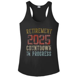 Retirement 2025 Countdown In Progress Retired 2025 Gift Ladies PosiCharge Competitor Racerback Tank