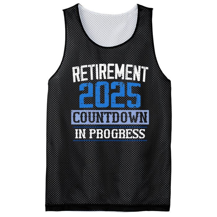 Retirement 2025 Countdown In Progress Retired 2025 Gift Mesh Reversible Basketball Jersey Tank