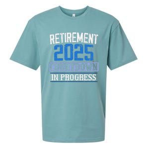 Retirement 2025 Countdown In Progress Retired 2025 Gift Sueded Cloud Jersey T-Shirt