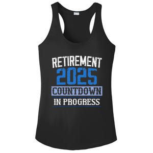 Retirement 2025 Countdown In Progress Retired 2025 Ladies PosiCharge Competitor Racerback Tank