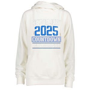 Retirement 2025 Countdown In Progress Retired 2025 Womens Funnel Neck Pullover Hood