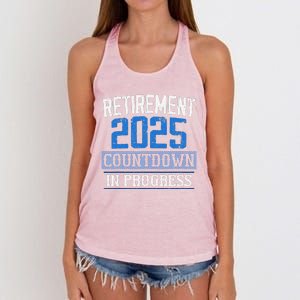 Retirement 2025 Countdown In Progress Retired 2025 Women's Knotted Racerback Tank