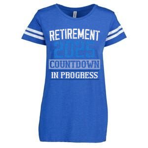 Retirement 2025 Countdown In Progress Retired 2025 Enza Ladies Jersey Football T-Shirt