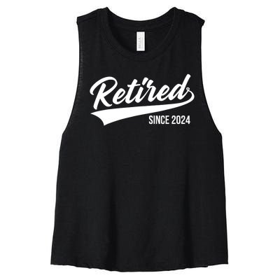 Retired 2024 Decoration Retirement Women's Racerback Cropped Tank