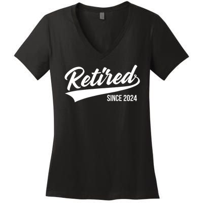 Retired 2024 Decoration Retirement Women's V-Neck T-Shirt