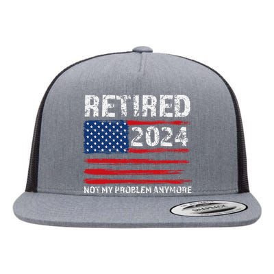 Retired 2024 Decoration Retirement Flat Bill Trucker Hat