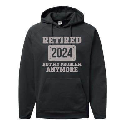 Retired 2024 Decoration Retirement Performance Fleece Hoodie