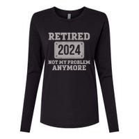 Retired 2024 Decoration Retirement Womens Cotton Relaxed Long Sleeve T-Shirt