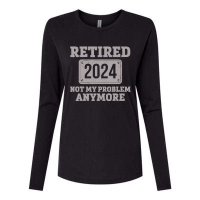 Retired 2024 Decoration Retirement Womens Cotton Relaxed Long Sleeve T-Shirt