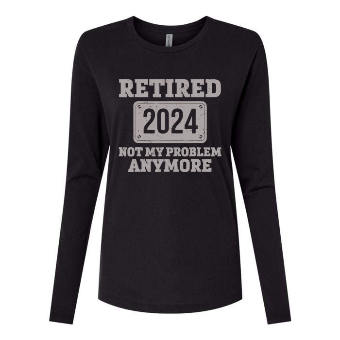 Retired 2024 Decoration Retirement Womens Cotton Relaxed Long Sleeve T-Shirt