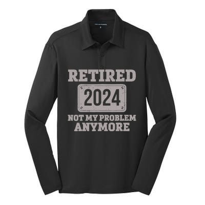 Retired 2024 Decoration Retirement Silk Touch Performance Long Sleeve Polo