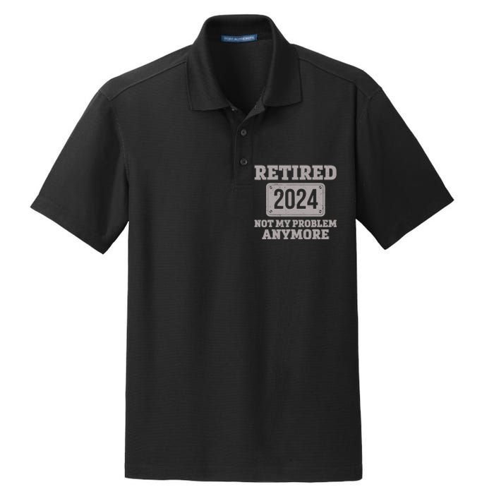 Retired 2024 Decoration Retirement Dry Zone Grid Polo