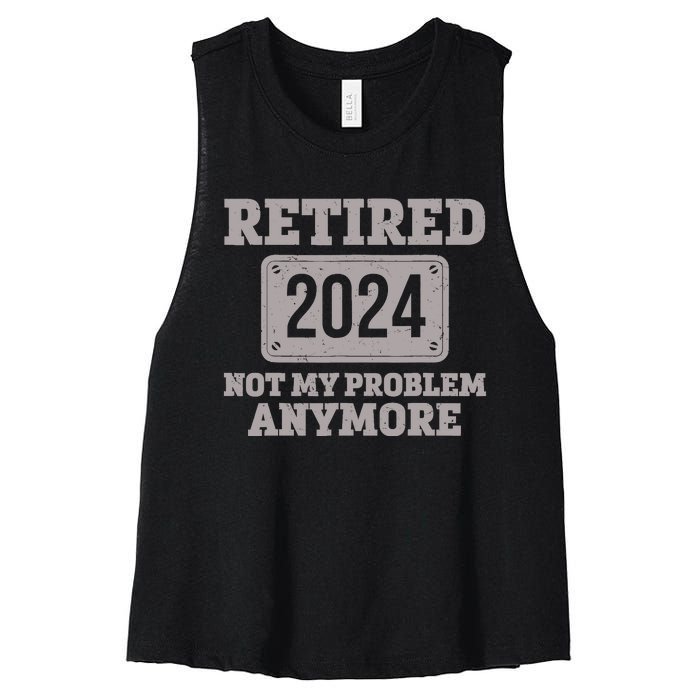 Retired 2024 Decoration Retirement Women's Racerback Cropped Tank