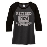 Retired 2024 Decoration Retirement Women's Tri-Blend 3/4-Sleeve Raglan Shirt