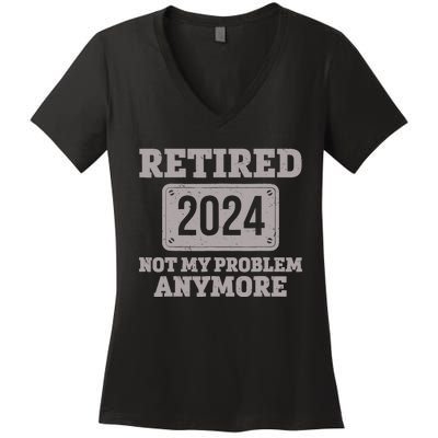 Retired 2024 Decoration Retirement Women's V-Neck T-Shirt