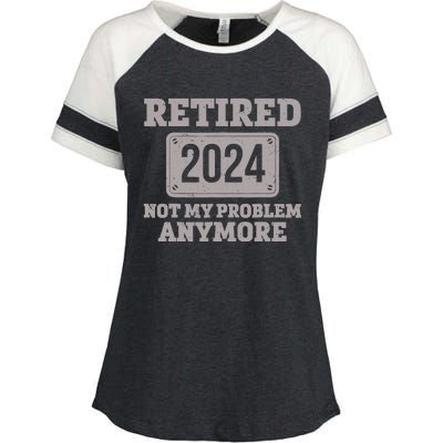 Retired 2024 Decoration Retirement Enza Ladies Jersey Colorblock Tee