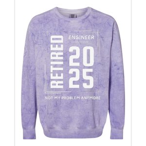 Retired 2025 Engineer Retirement Forhumor Colorblast Crewneck Sweatshirt