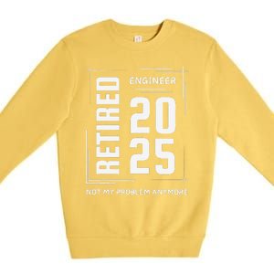 Retired 2025 Engineer Retirement Forhumor Premium Crewneck Sweatshirt