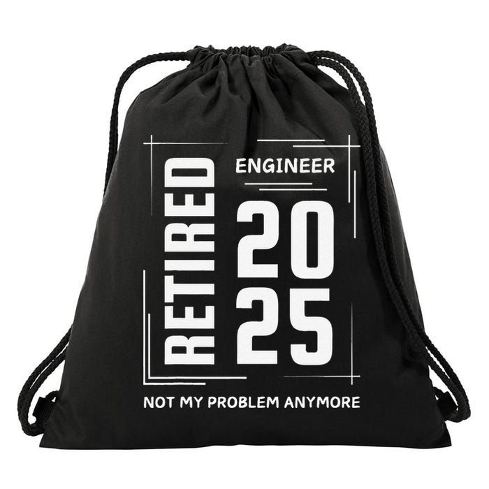 Retired 2025 Engineer Retirement Forhumor Drawstring Bag