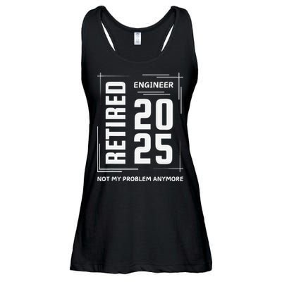 Retired 2025 Engineer Retirement Forhumor Ladies Essential Flowy Tank