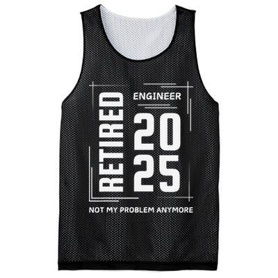 Retired 2025 Engineer Retirement Forhumor Mesh Reversible Basketball Jersey Tank