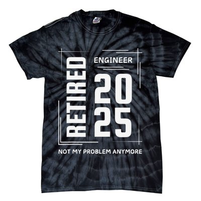 Retired 2025 Engineer Retirement Forhumor Tie-Dye T-Shirt
