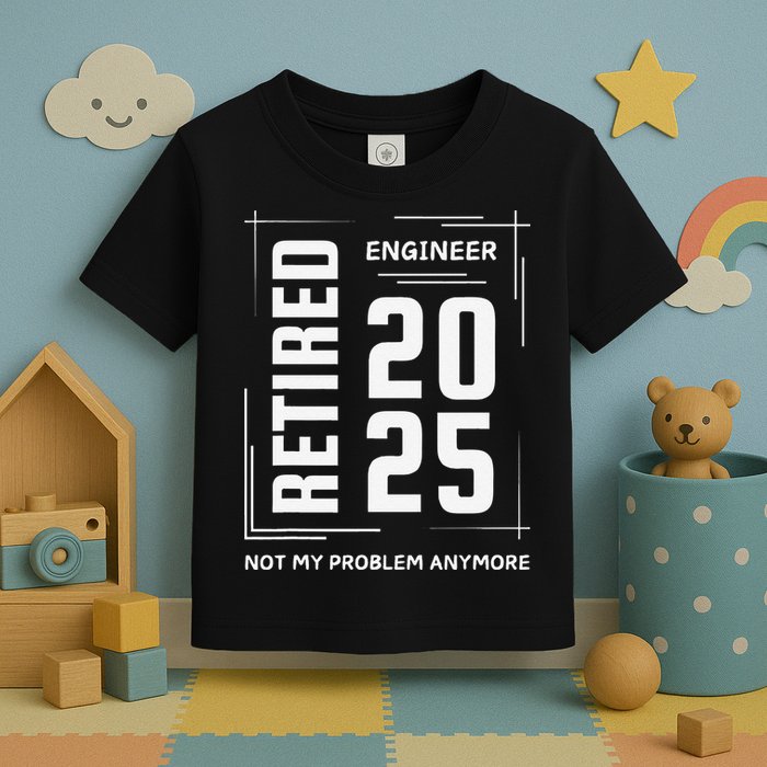Retired 2025 Engineer Retirement Forhumor Toddler T-Shirt