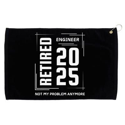 Retired 2025 Engineer Retirement Forhumor Grommeted Golf Towel