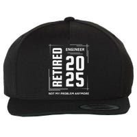 Retired 2025 Engineer Retirement Forhumor Wool Snapback Cap