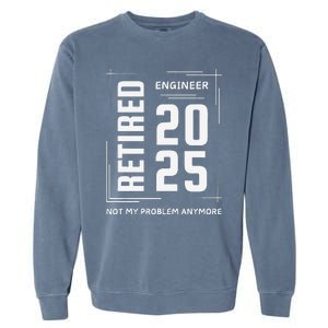 Retired 2025 Engineer Retirement Forhumor Garment-Dyed Sweatshirt