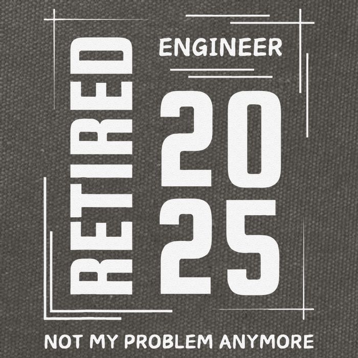 Retired 2025 Engineer Retirement Forhumor Cotton Canvas Backpack