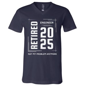 Retired 2025 Engineer Retirement Forhumor V-Neck T-Shirt