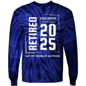 Retired 2025 Engineer Retirement Forhumor Tie-Dye Long Sleeve Shirt