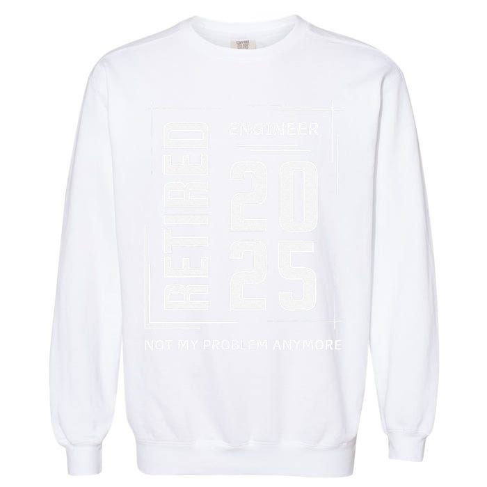 Retired 2025 Engineer Retirement Forhumor Garment-Dyed Sweatshirt