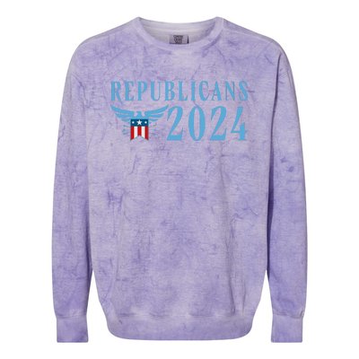 Republicans 2024 Election Logo Colorblast Crewneck Sweatshirt