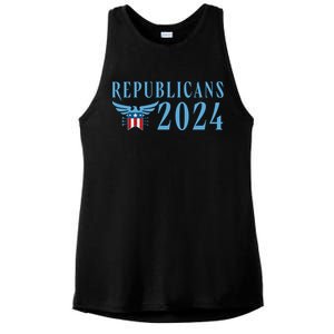 Republicans 2024 Election Logo Ladies PosiCharge Tri-Blend Wicking Tank