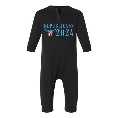 Republicans 2024 Election Logo Infant Fleece One Piece