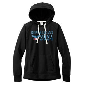 Republicans 2024 Election Logo Women's Fleece Hoodie