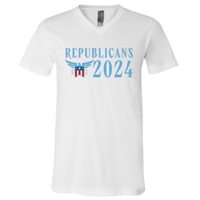 Republicans 2024 Election Logo V-Neck T-Shirt