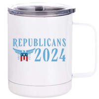 Republicans 2024 Election Logo 12 oz Stainless Steel Tumbler Cup