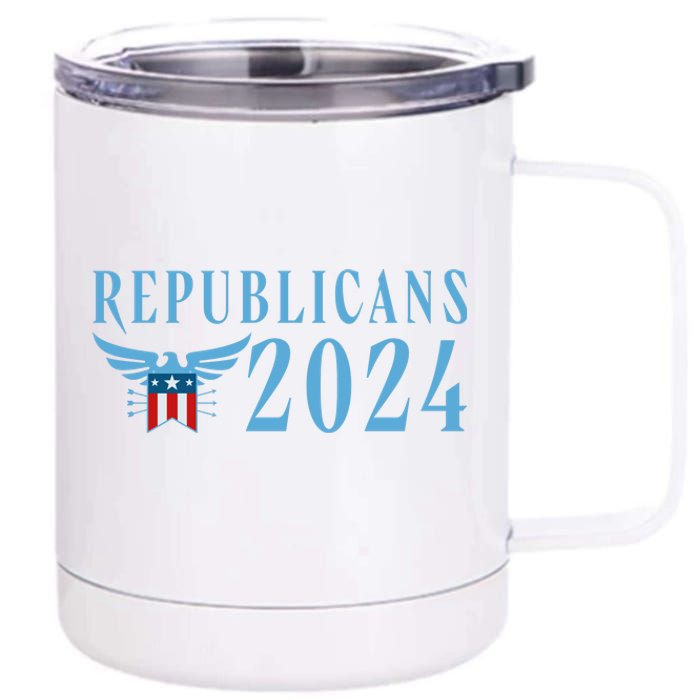 Republicans 2024 Election Logo 12 oz Stainless Steel Tumbler Cup