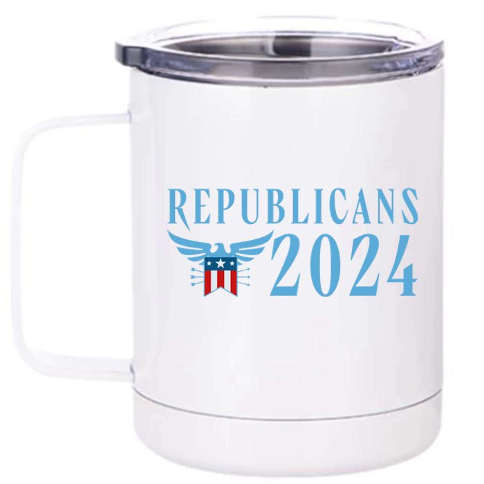 Republicans 2024 Election Logo 12 oz Stainless Steel Tumbler Cup