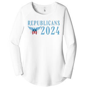 Republicans 2024 Election Logo Women's Perfect Tri Tunic Long Sleeve Shirt