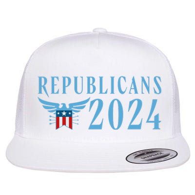 Republicans 2024 Election Logo Flat Bill Trucker Hat