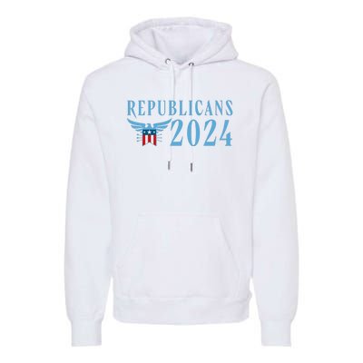 Republicans 2024 Election Logo Premium Hoodie