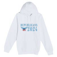 Republicans 2024 Election Logo Premium Pullover Hoodie