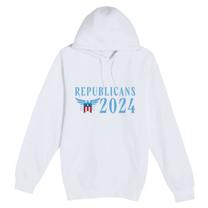 Republicans 2024 Election Logo Premium Pullover Hoodie